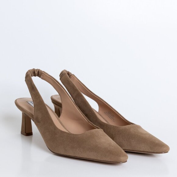 Steve Madden Giorgie Taupe Slingback Heels - Picture 3 of 14